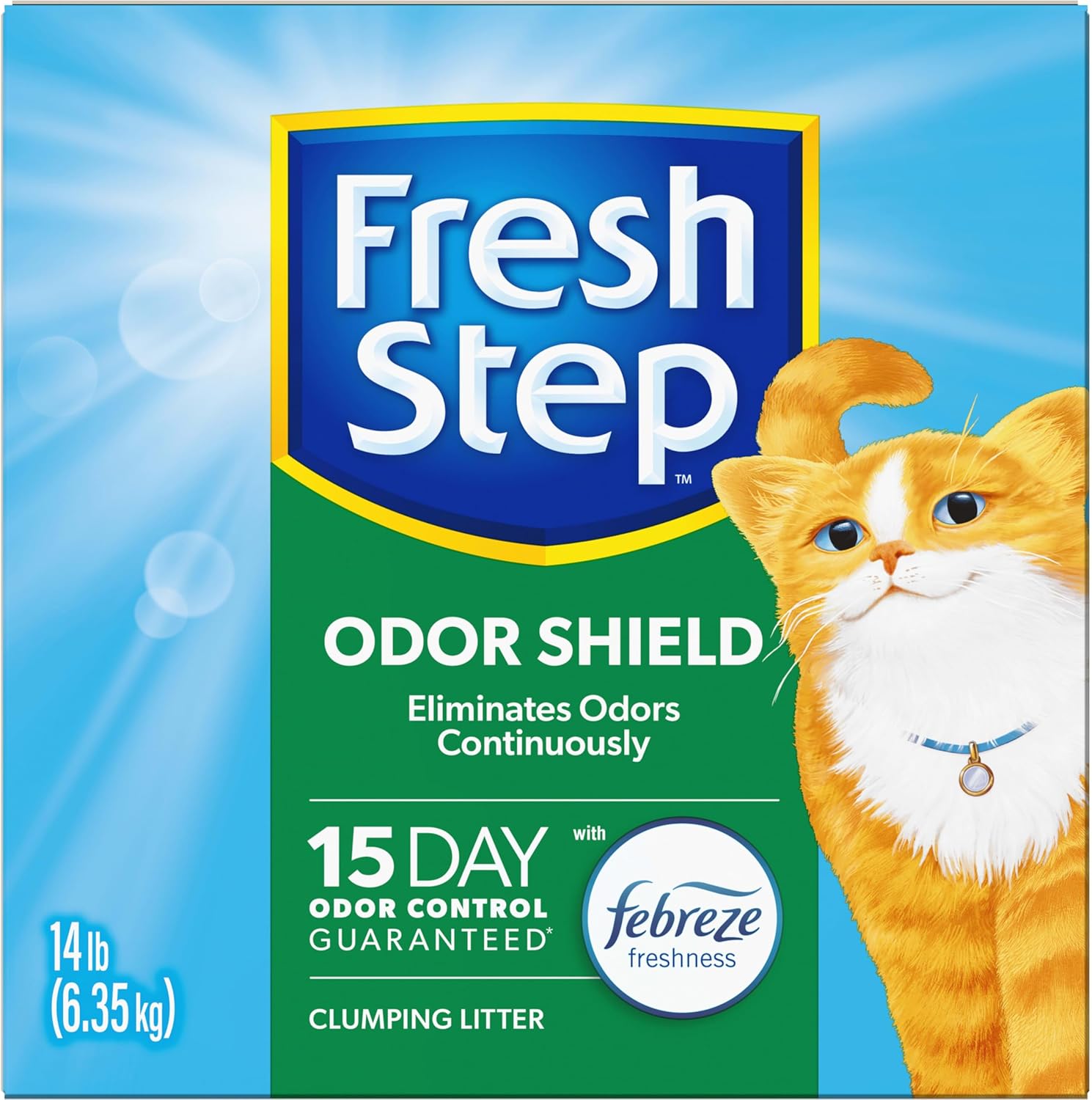 Clumping Cat Litter, Odor Shield with Febreze, 14 Lbs