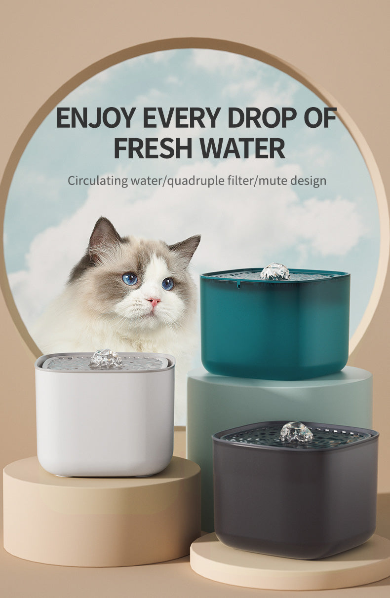 EUREKA Automatic Cat Water Fountain with Filter & Large Capacity